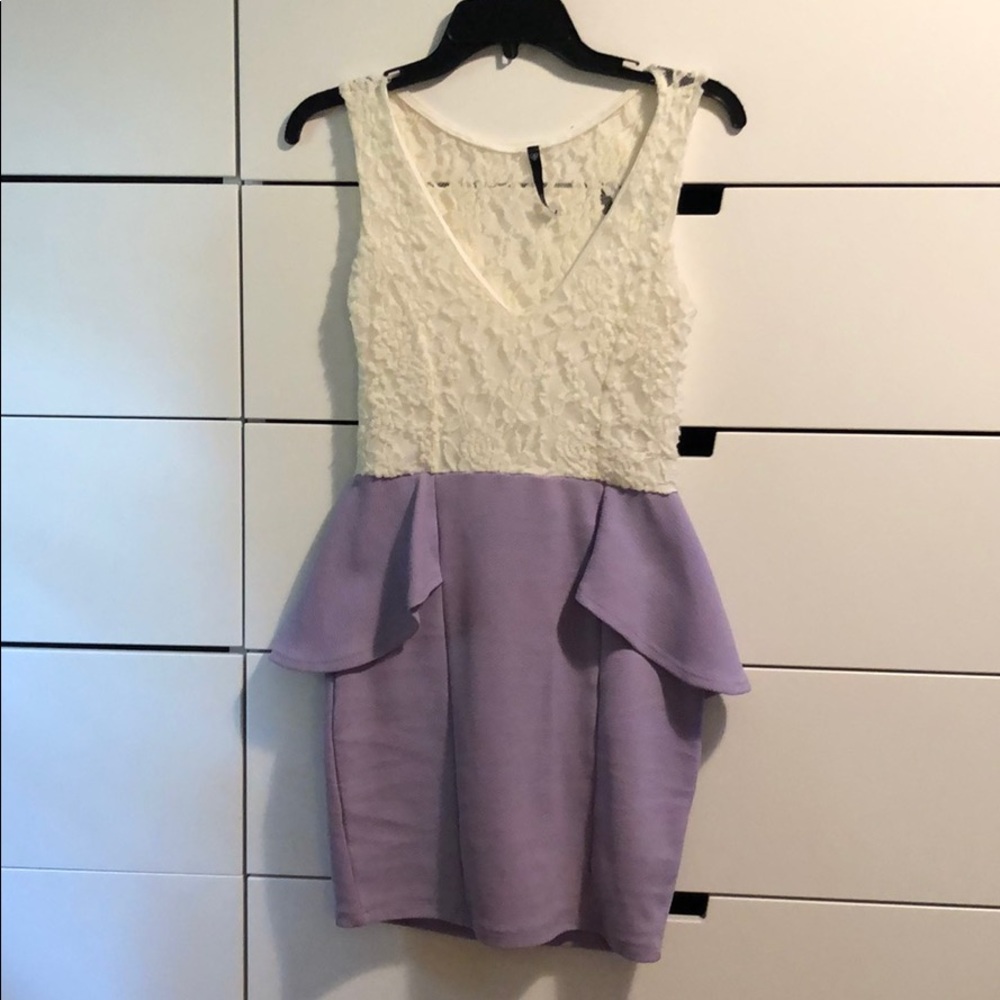 Lace Peplum Dress - Love Culture - Size M